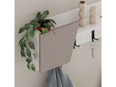 Закачалка ELEVA (бяло/светла мока)